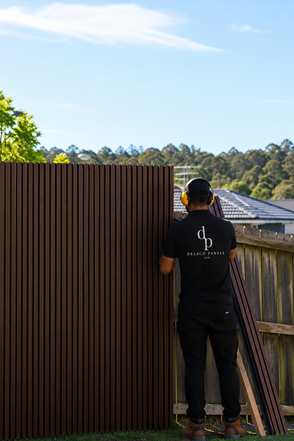 Panels on a timber frame