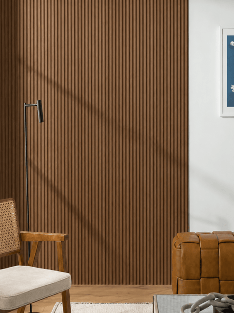 Walnut Scalloped | Fluted Panel 2.8M - Delaco Panels®