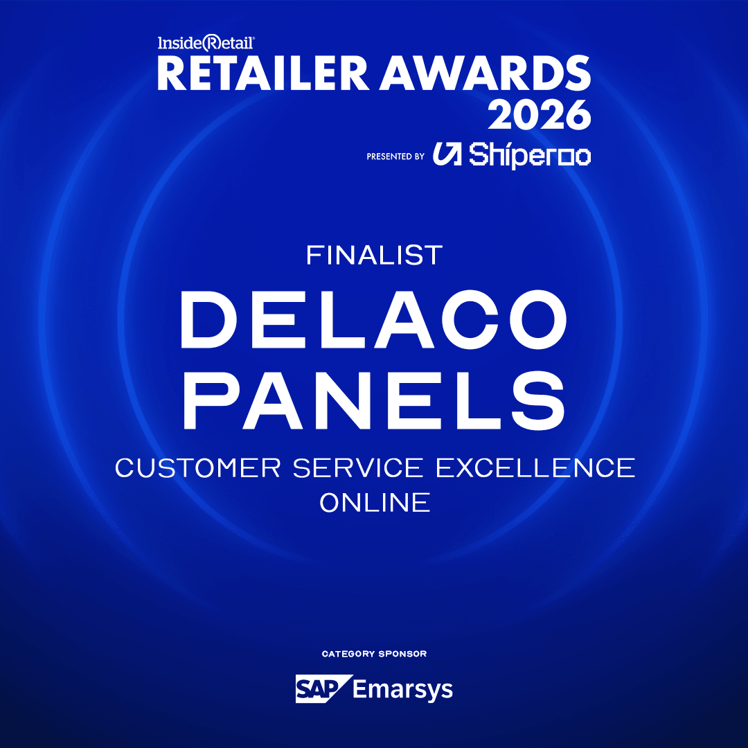 Delaco Panels Named Finalist for Best Online Customer Service at Retailer Awards 2026 - Delacopanels
