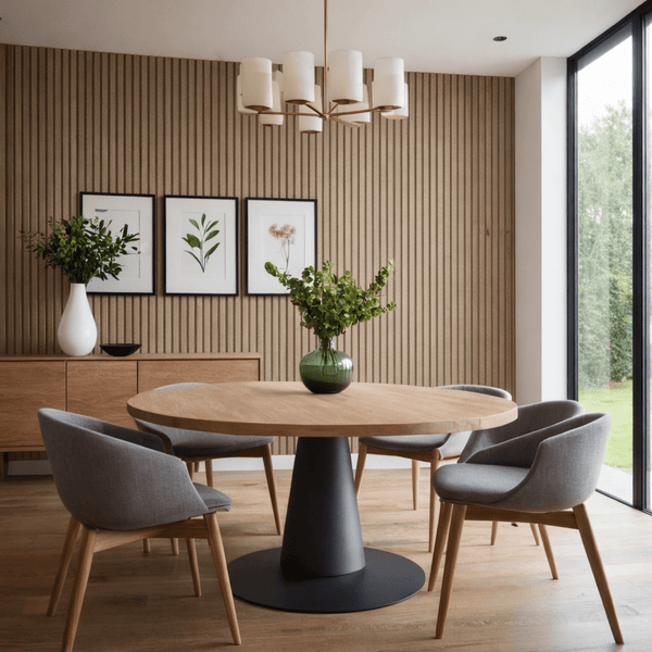 Walnut | Acoustic Panel (Beige Felt) - Delacopanels