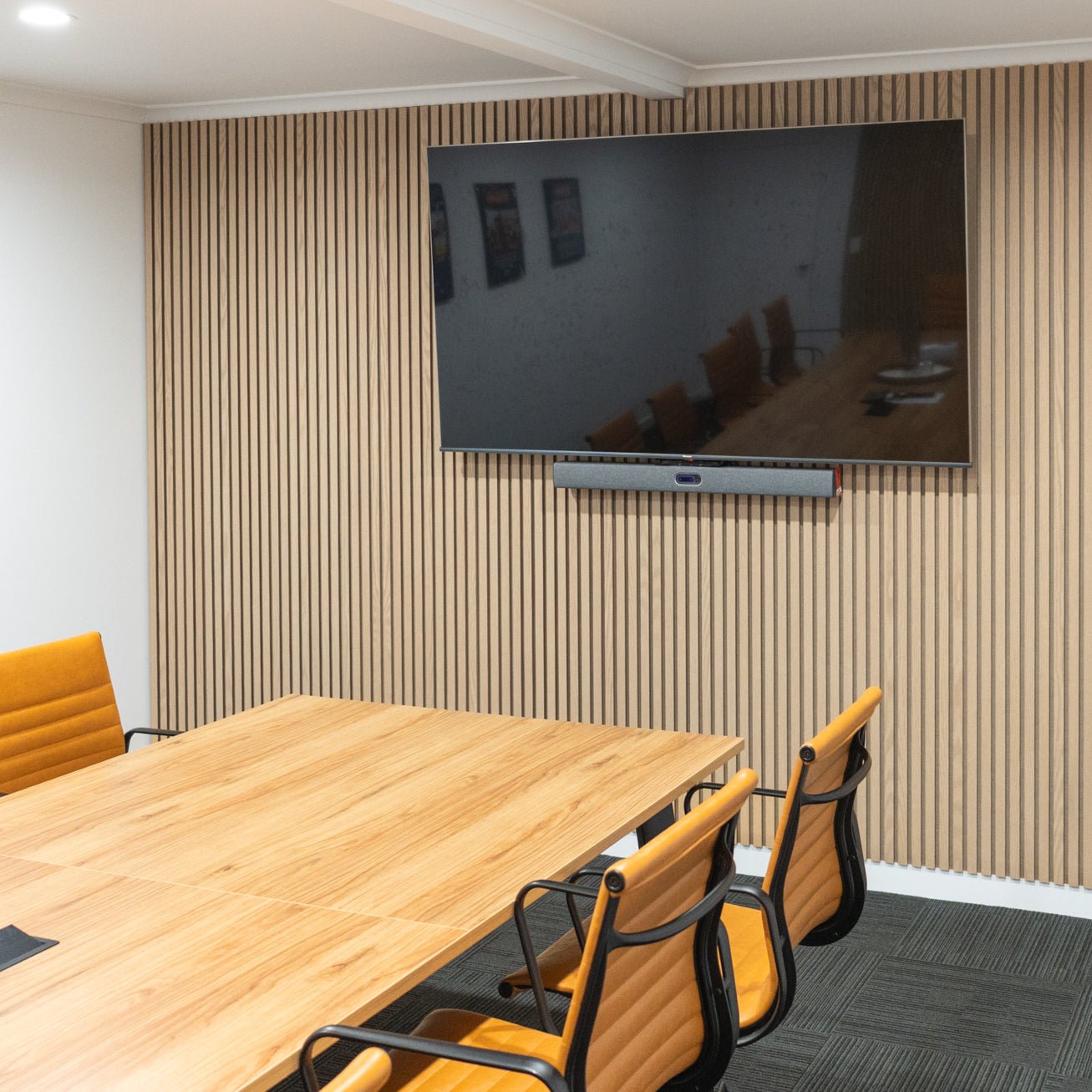 Ivory Oak | Acoustic Panel (Beige Felt) - Delacopanels