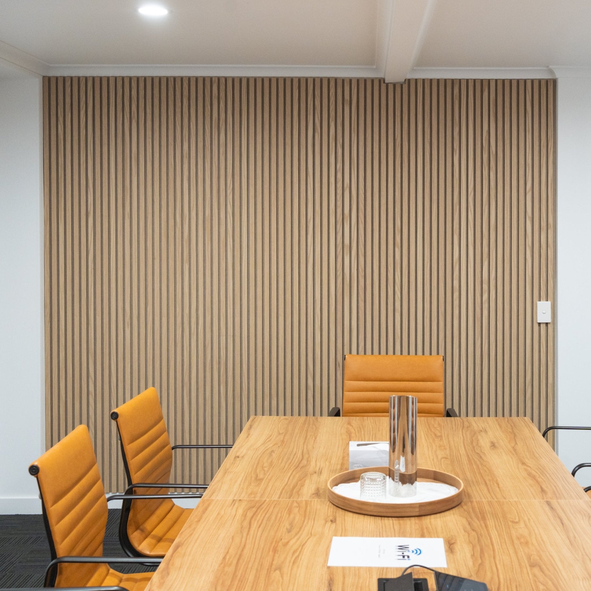 Ivory Oak | Acoustic Panel (Beige Felt) - Delacopanels