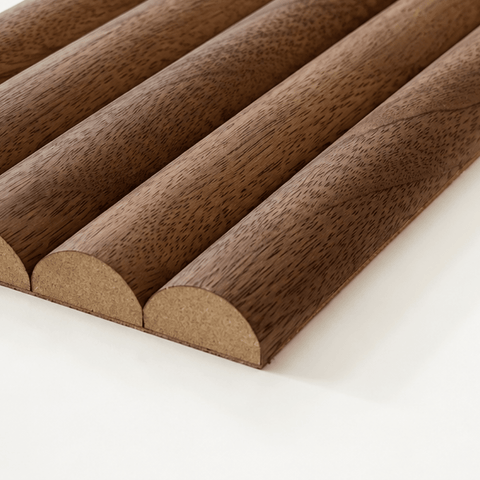 Walnut Round | Fluted Panel 2.8M - Delaco Panels®