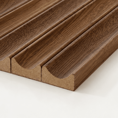 Walnut Scalloped | Fluted Panel 2.8M - Delaco Panels®