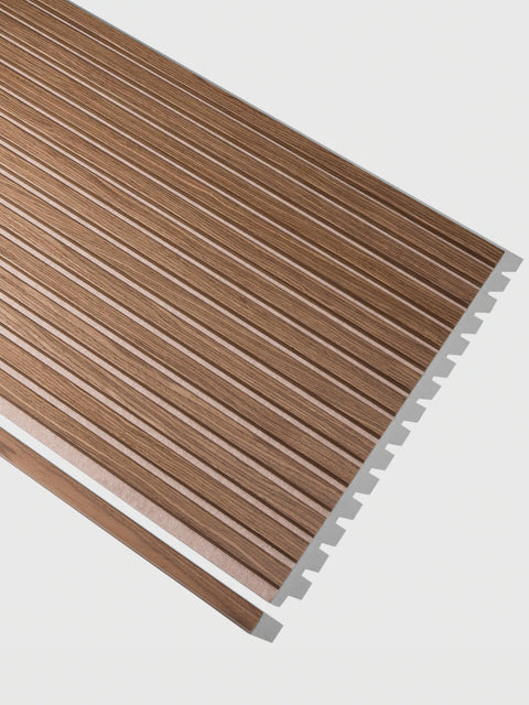 Walnut | Acoustic Panel (Beige Felt) - Delaco Panels