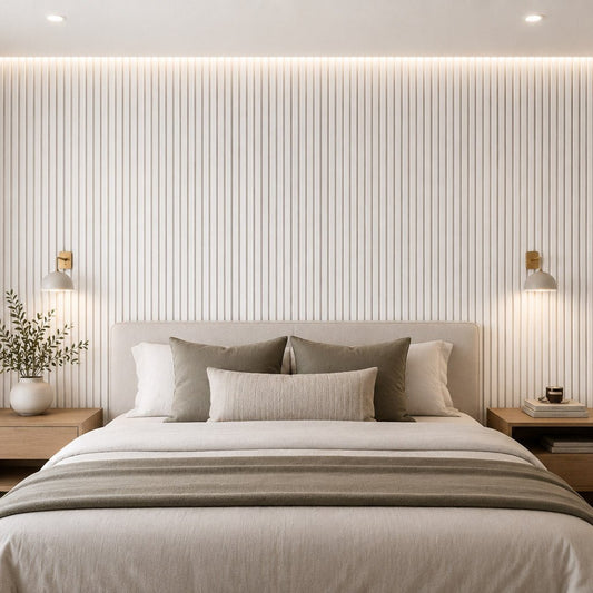 White | Acoustic Panel (White Felt) 2.8M - Delacopanels