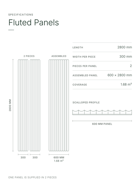 Walnut Scalloped | Fluted Panel 2.8M