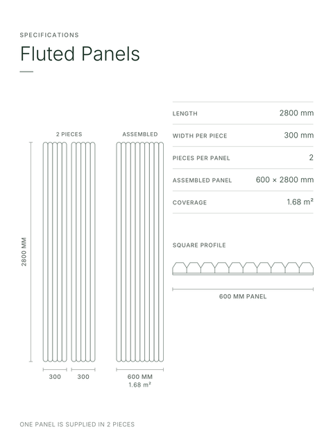 Walnut Square | Fluted Panel 2.8M