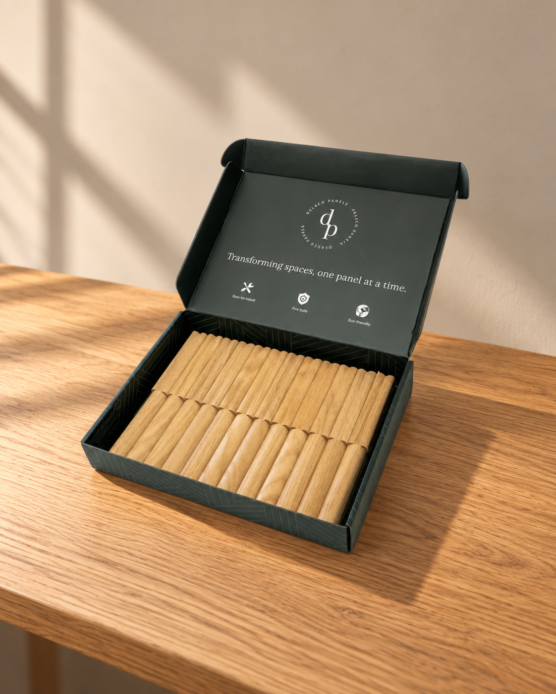 Fluted sample box