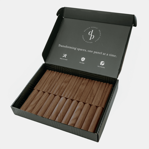 Sample Box | Walnut Fluted Panels - Delaco Panels®