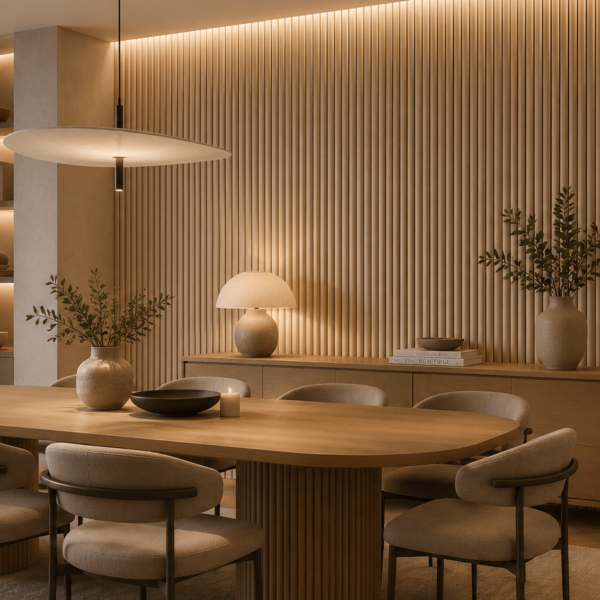 Oak Round | Fluted Panel 2.8M - Delaco Panels®