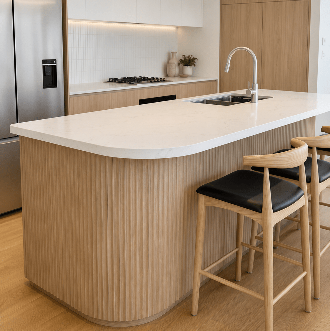 Oak Scalloped | Fluted Panel 2.8M - Delaco Panels®
